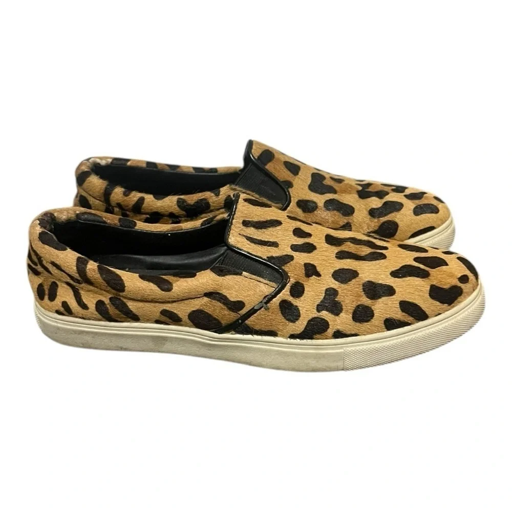 Steve Madden Eccentric Pony Hair Sneaker Leopard Women's Size 9 Loafer Shoe